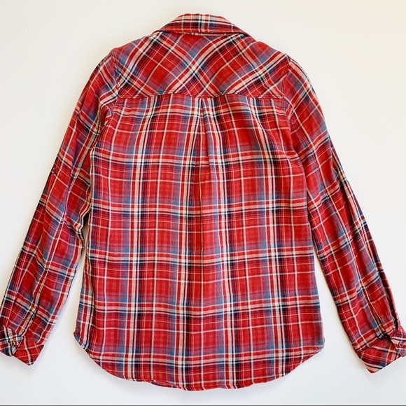 Skies are Blue Stitch Fix Sisou Plaid Button Down - Picture 6 of 8